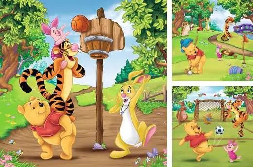 RAVENSBURGER Pooh Sports Day 3 x 49 pc Puzzle