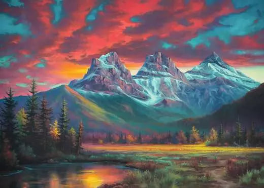 RAVENSBURGER Canadian Collection, Alberta's Three Sisters 1000pcs
