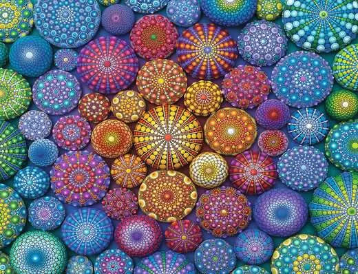 RAVENSBURGER Radiating Rainbow Mandalas 2000 pc Puzzle
