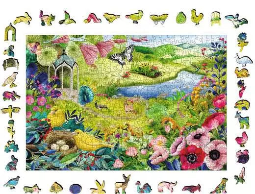 RAVENSBURGER WOOD: Nature Garden 500 pc Puzzle