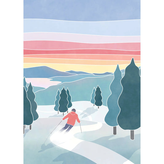 VILLAGER Sunset Ski | 500-Piece Puzzle for Adults | Designed in Canada by Maude Gervais