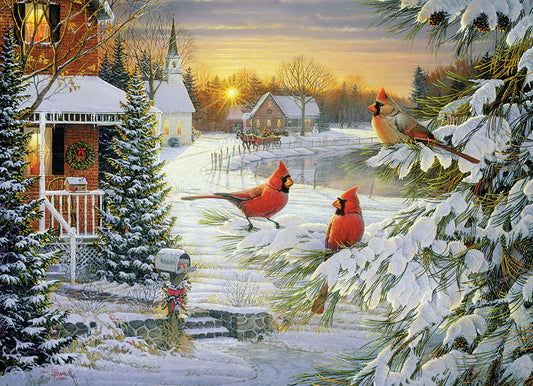 COBBLE HILL Sunset Cardinals | 1000 Piece