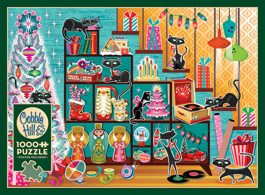 COBBLE HILL Christmas Cats | 1000 Piece