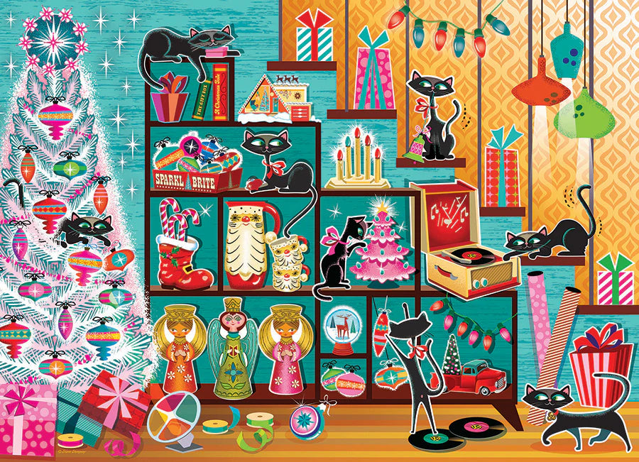 COBBLE HILL Christmas Cats | 1000 Piece