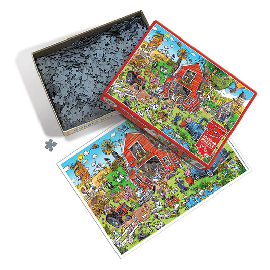 COBBLE HILL DoodleTown: Farmyard Folly | 1000 Piece