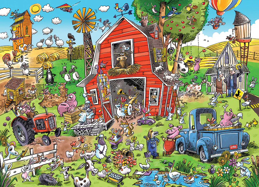COBBLE HILL DoodleTown: Farmyard Folly | 1000 Piece