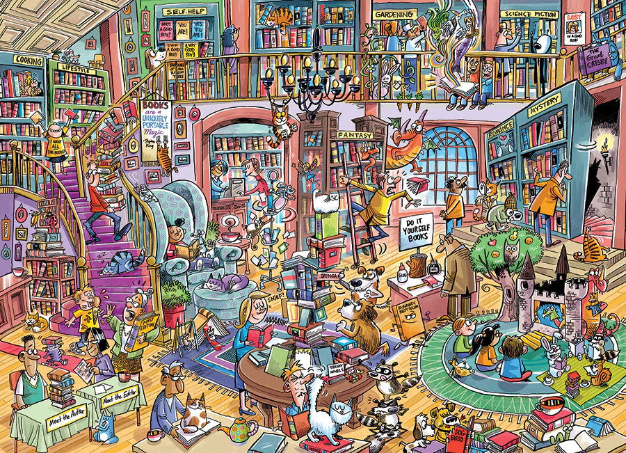COBBLE HILL DoodleTown: Bookshop Bedlam | 1000 Piece