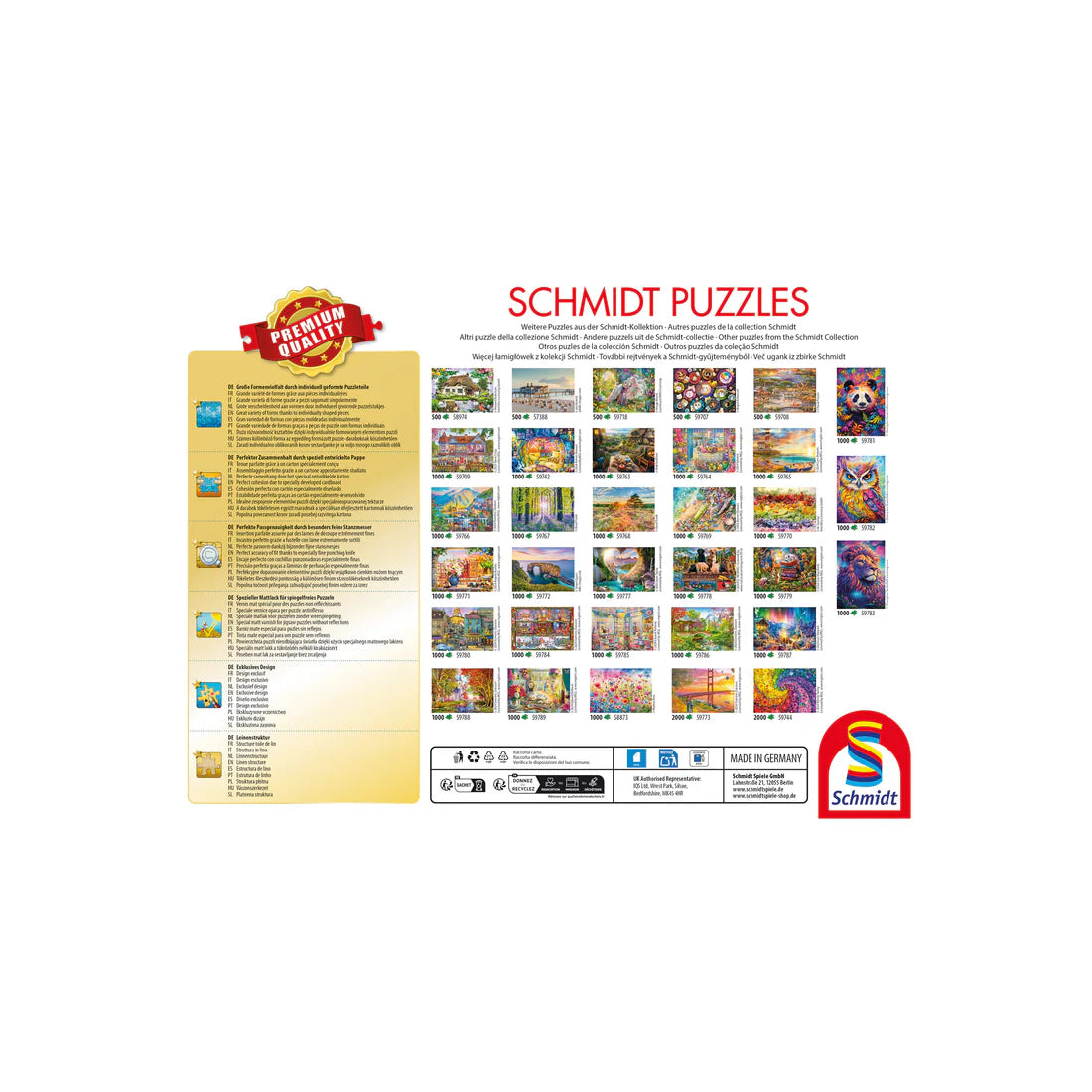 SCHMIDT PASTRY SHOP 1000 PCS