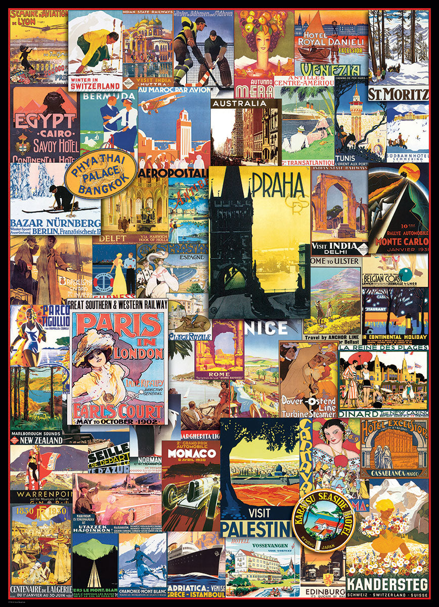EuroGraphics Travel Around the World Vintage Posters 1000-Piece Puzzle