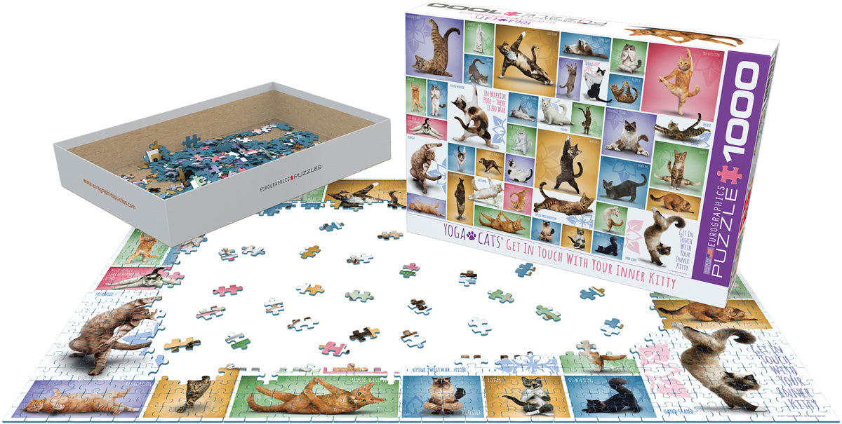 EuroGraphics Yoga Cats 1000-Piece Puzzle