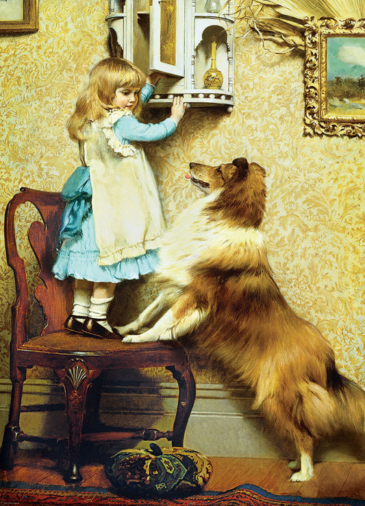 Eurographics Little Girl and Her Sheltie by Charles Burton Barber 1000-Piece Puzzle