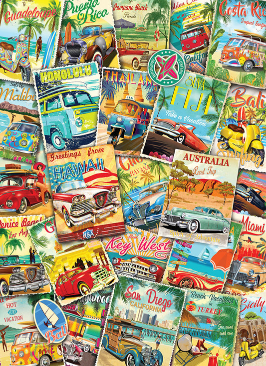 Eurographics Vintage Travel Collage 1000-Piece Puzzle.