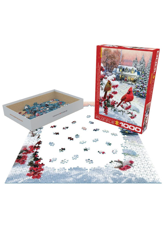 Eurographics Cardinal Pair 1000 piece Puzzle.