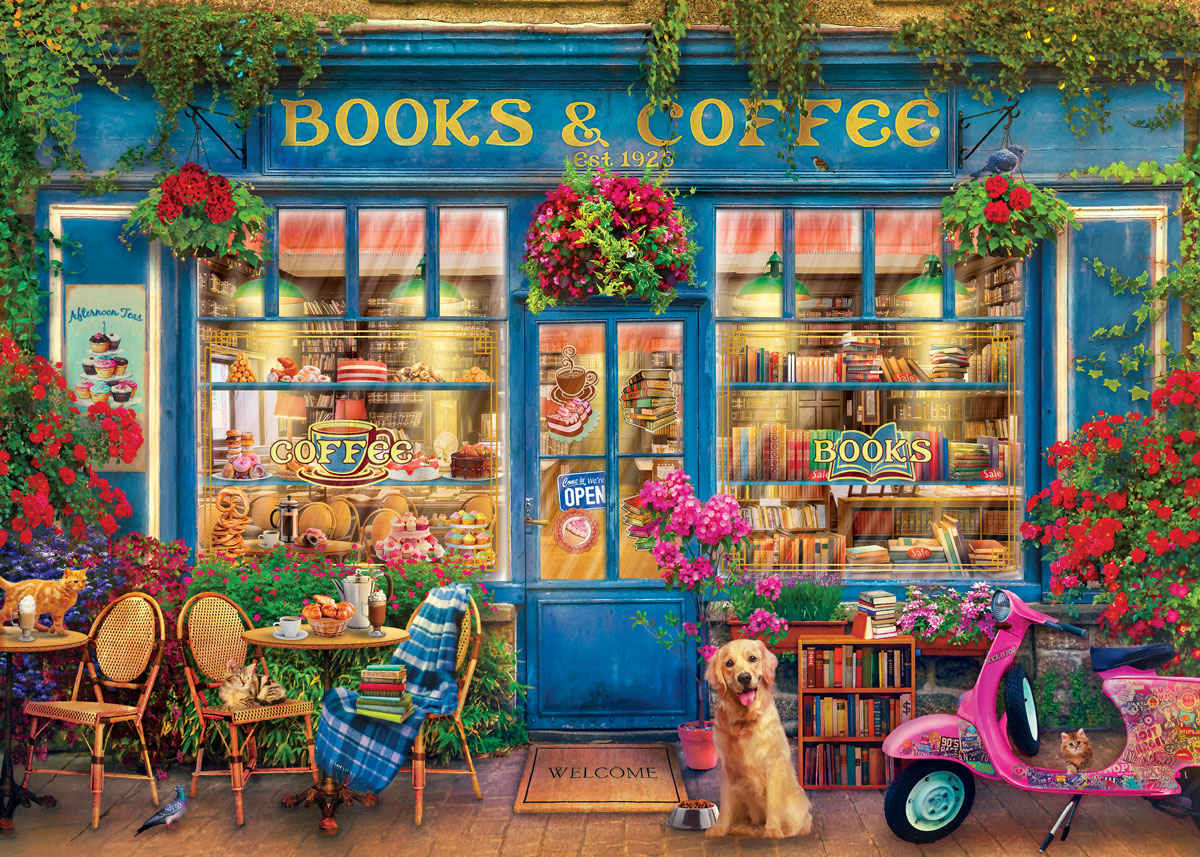 Eurographics Books & Coffee 1000-Piece Puzzle