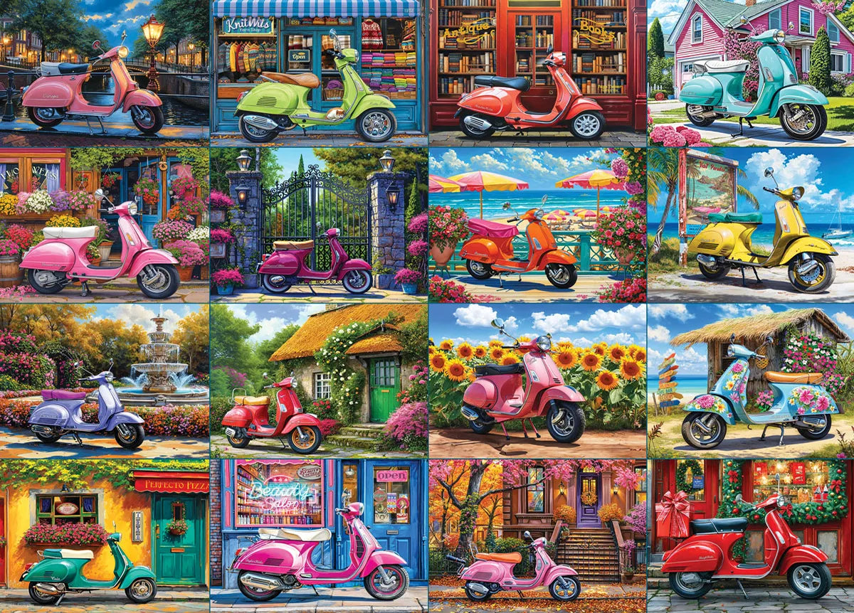 Eurographics 16 Scooters 1000 piece Puzzle.