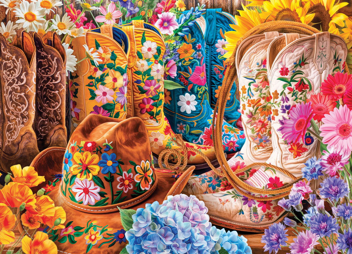 Eurographics Cowgirl Boots 1000 piece Puzzle.