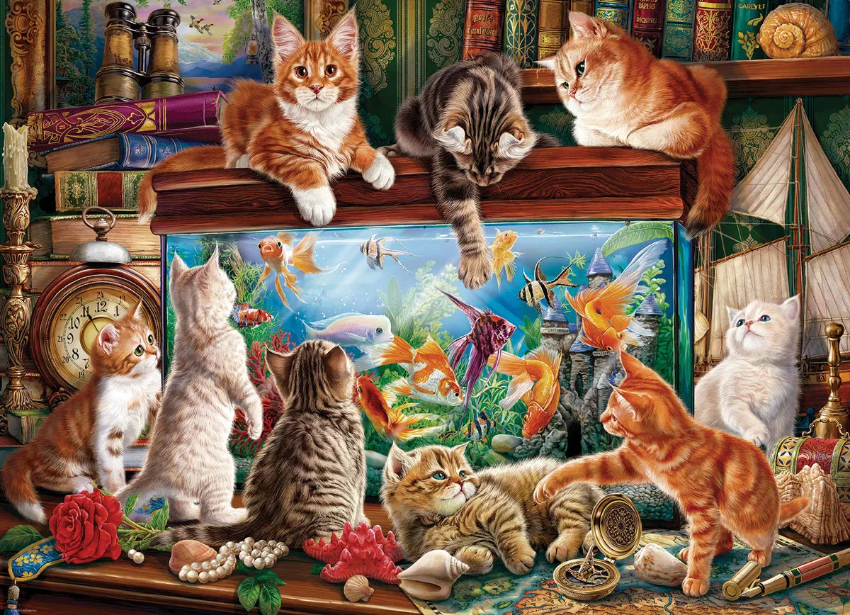 Eurographics Cats by the Aquarium 1000 piece Puzzle.