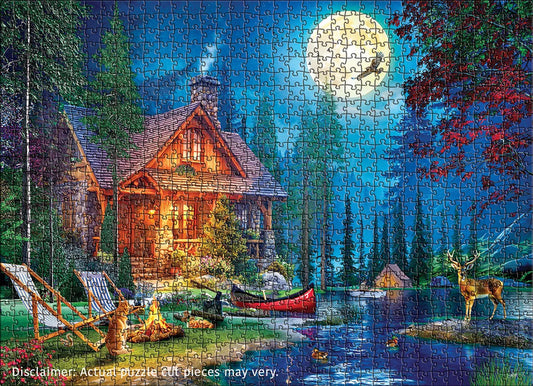 Eurographics Moon Lake Cabin 1000 piece Puzzle.