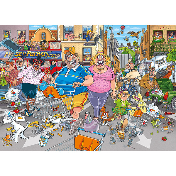 JUMBO Wasgij Original 46, Middle Aisle Madness! 1000pcs