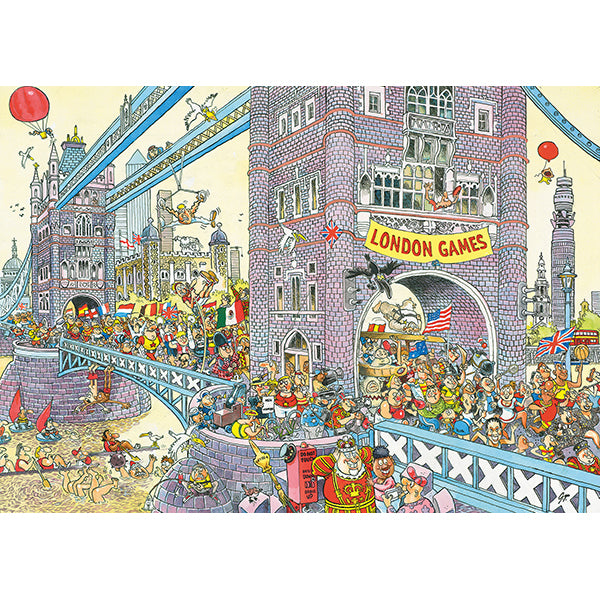 JUMBO Wasgij Mystery Retro 8, The Final Hurdle! 1000pcs