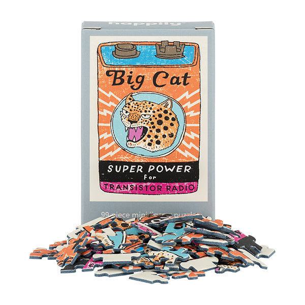HAPPILY Big Cat Power - 99 Piece Mini Jigsaw Puzzle
