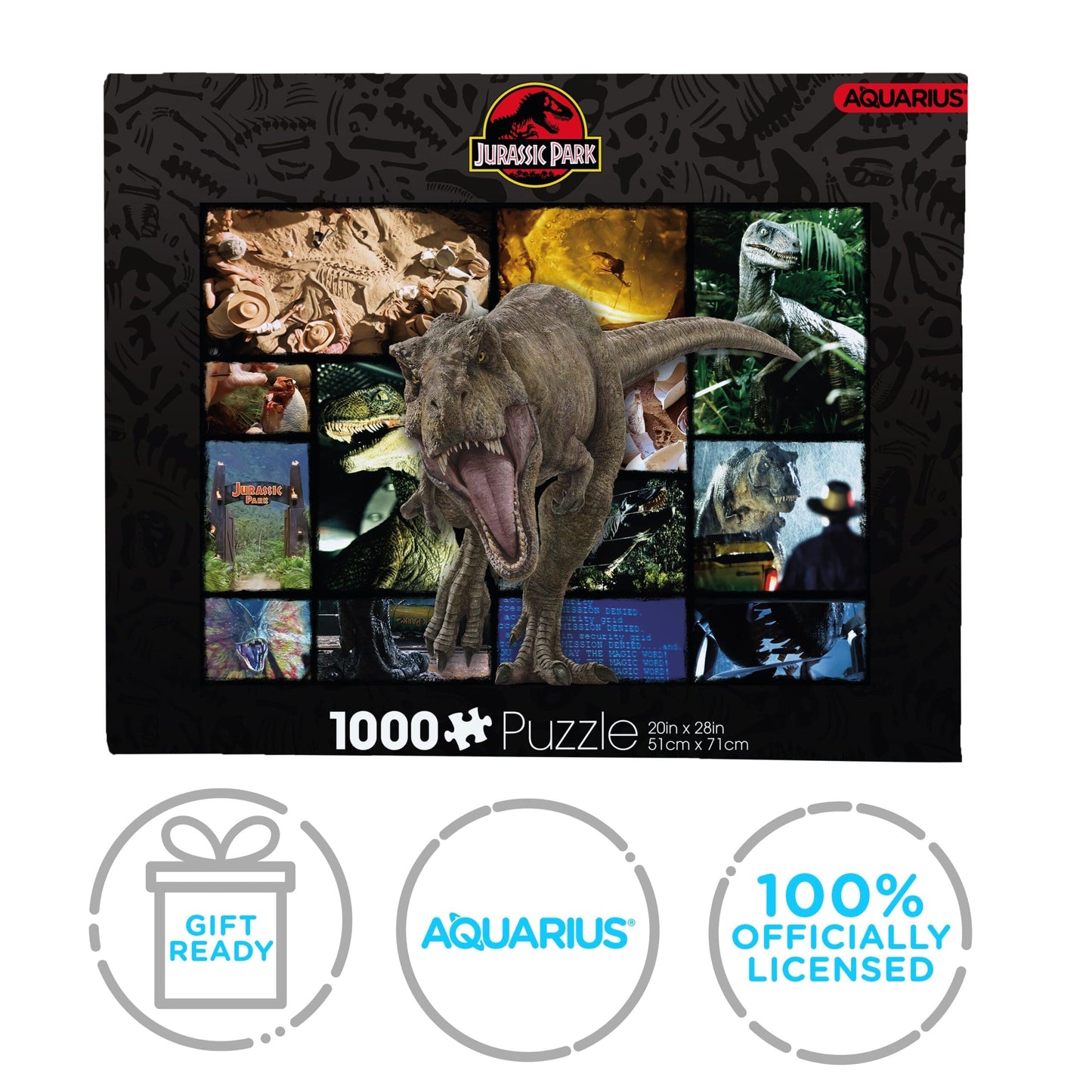 AQUARIUS Jurassic Park Collage 1000 Piece Jigsaw Puzzle
