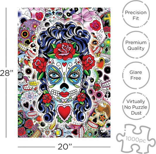 AQUARIUS Sugar Skulls Puzzle (1000 Piece Jigsaw Puzzle)