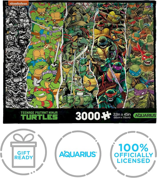 AQUARIUS Teenage Mutant Ninja Turtles Timeline 3000pc Puzzle (3000 Piece Jigsaw Puzzle)