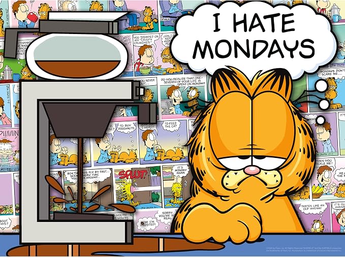 AQUARIUS Garfield I Hate Mondays 500 Piece Jigsaw Puzzle (Vertical Box)