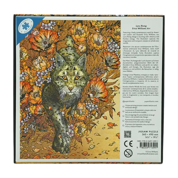 PAPERBLANKS Lynx Rising 500 Piece Jigsaw Puzzle by Paperblanks (Erica Williams Art)