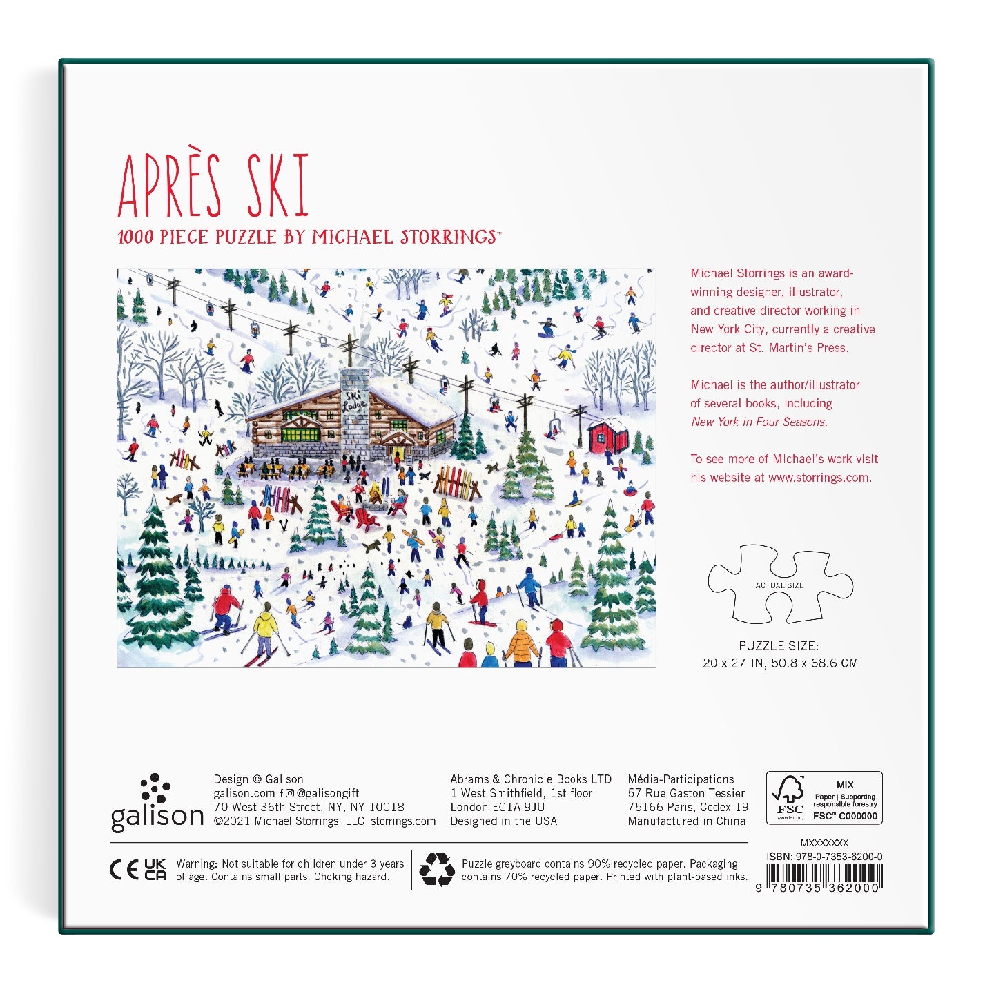 GALISON Michael Storrings Apres Ski 1000 Pc Puzzle