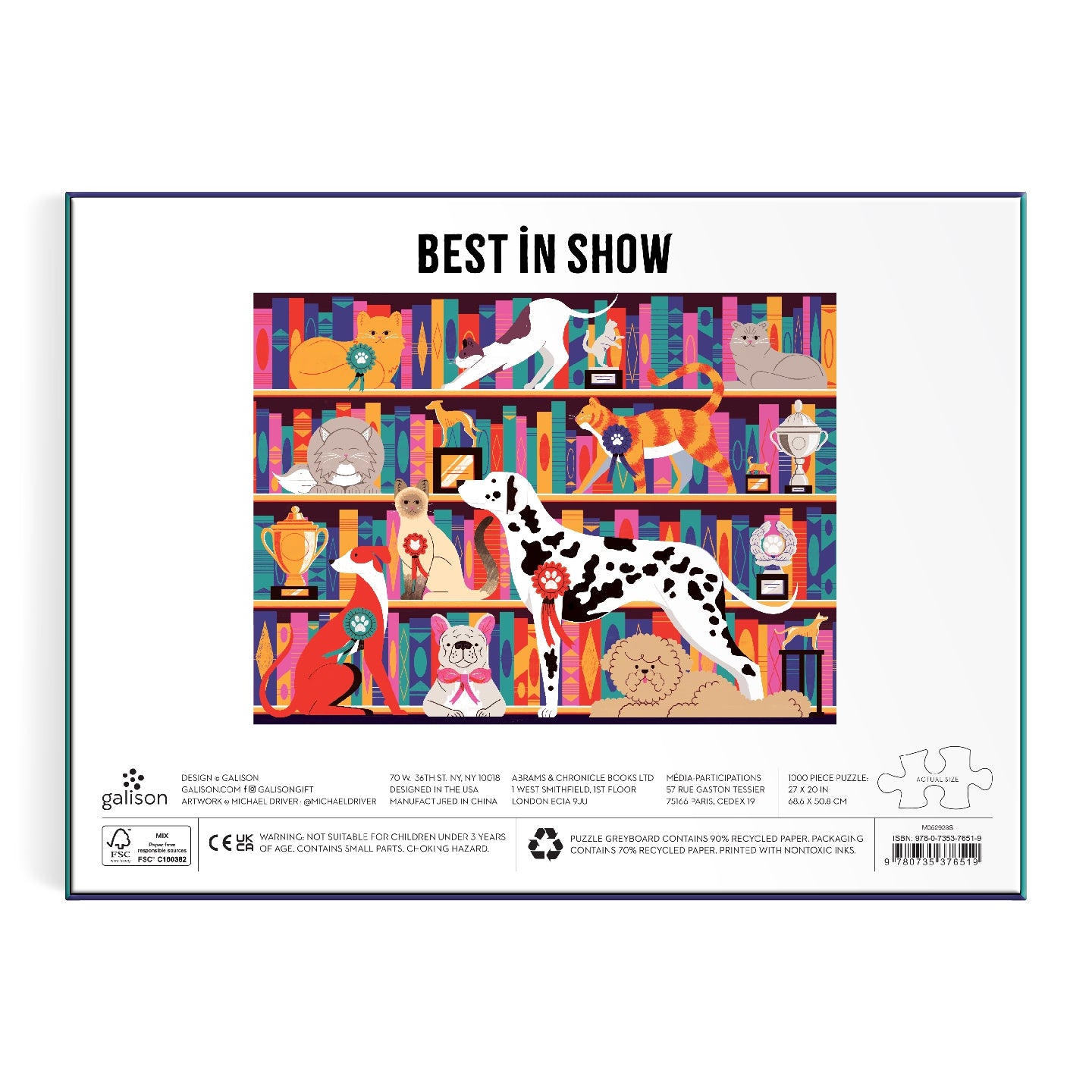 GALISON Best In Show 1000 Piece Puzzle