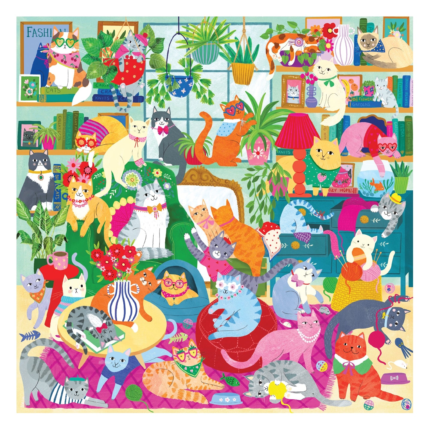 GALISON Caturday Afternoon 500 Piece Family Puzzle