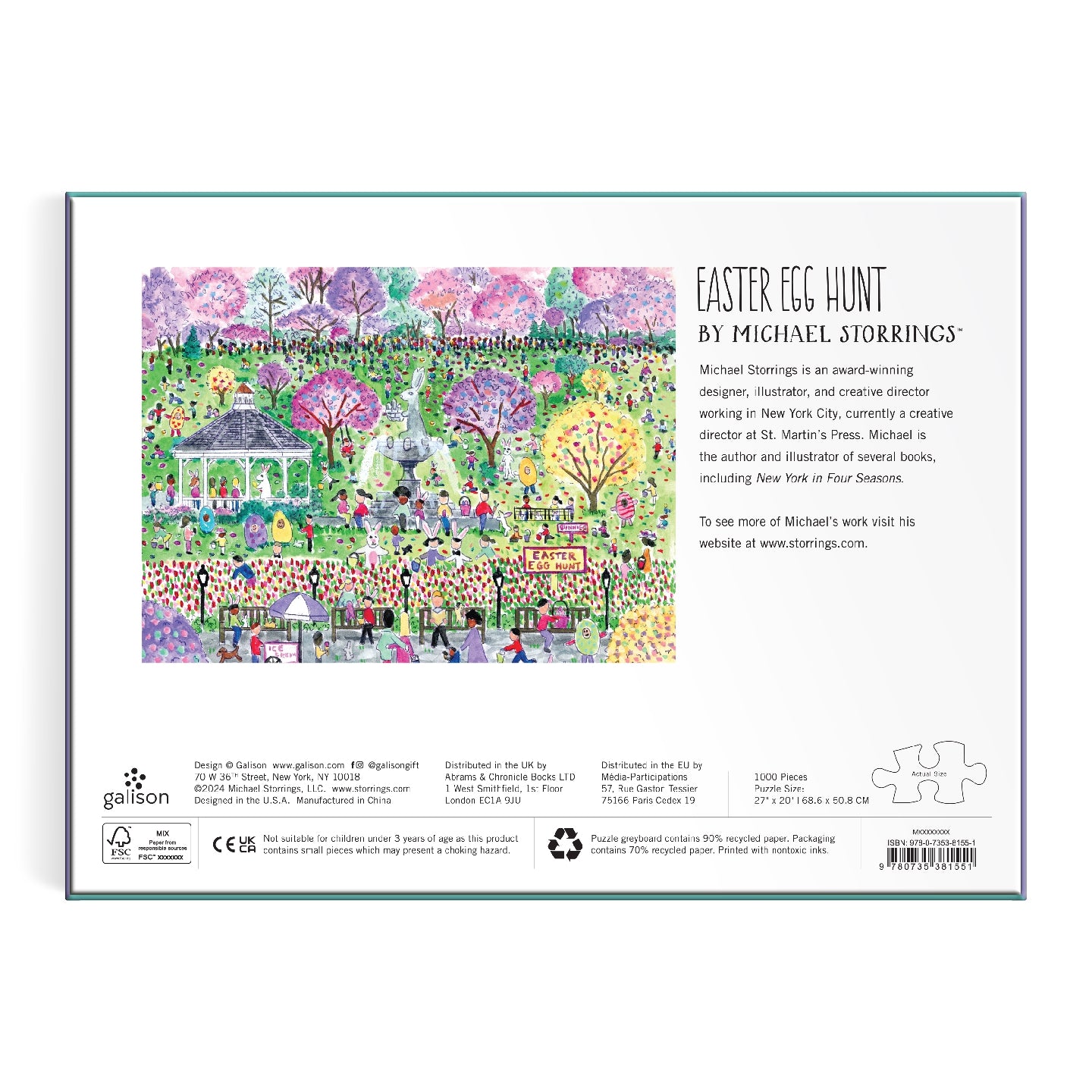 GALISON Michael Storrings Easter Egg Hunt 1000 Piece Puzzle
