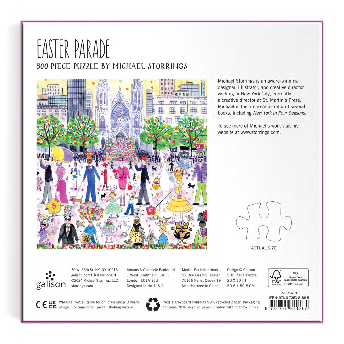 GALISON Michael Storrings Easter Parade 500 Piece Puzzle
