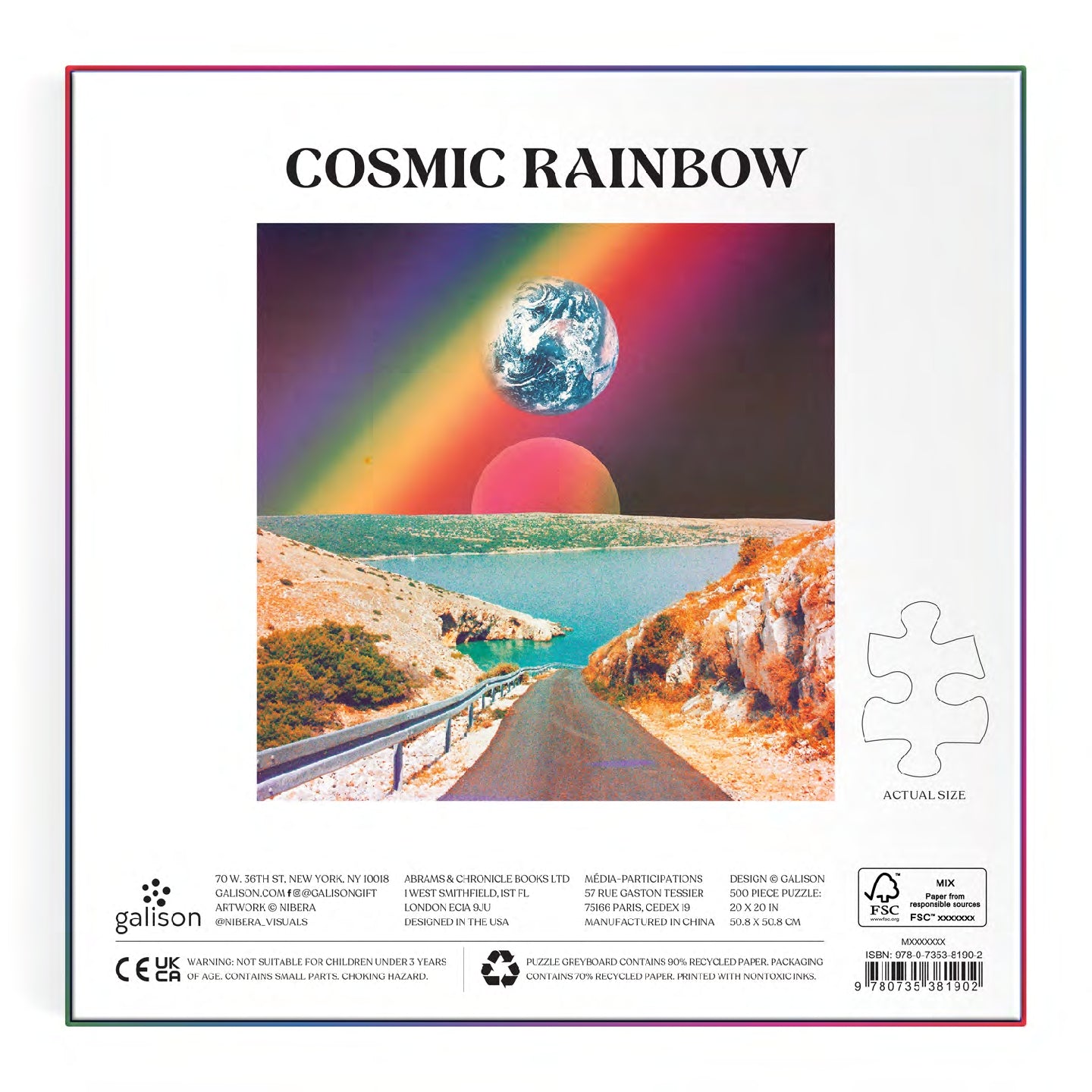 GALISON Cosmic Rainbow 500 Piece Puzzle