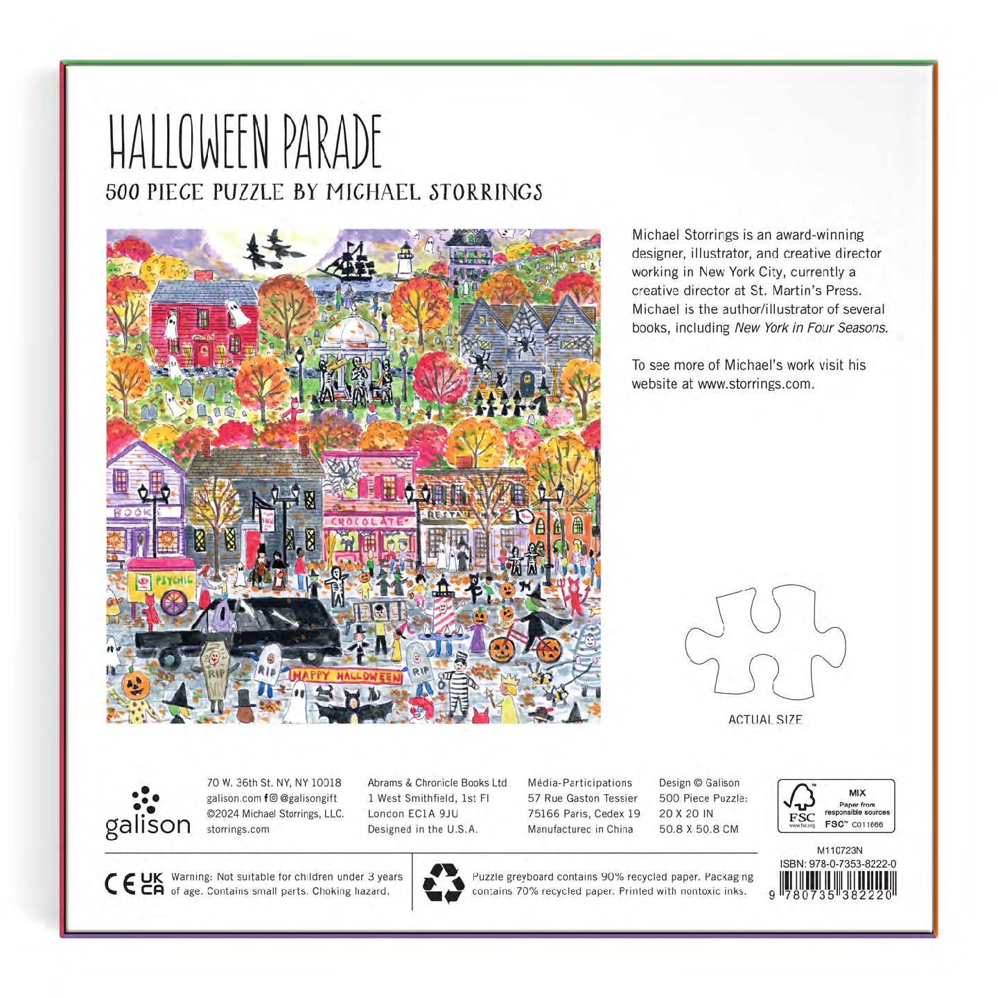 GALISON Michael Storrings Halloween Parade 500 Piece Puzzle