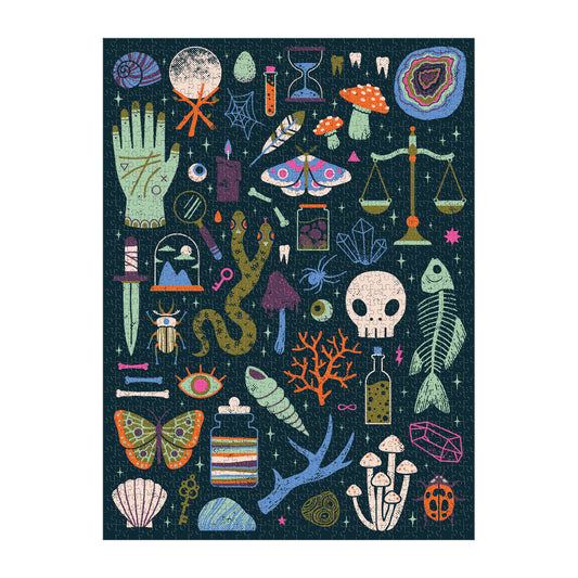 GALISON Occult and Curious 1000 Piece Glow in the Dark Puzzle
