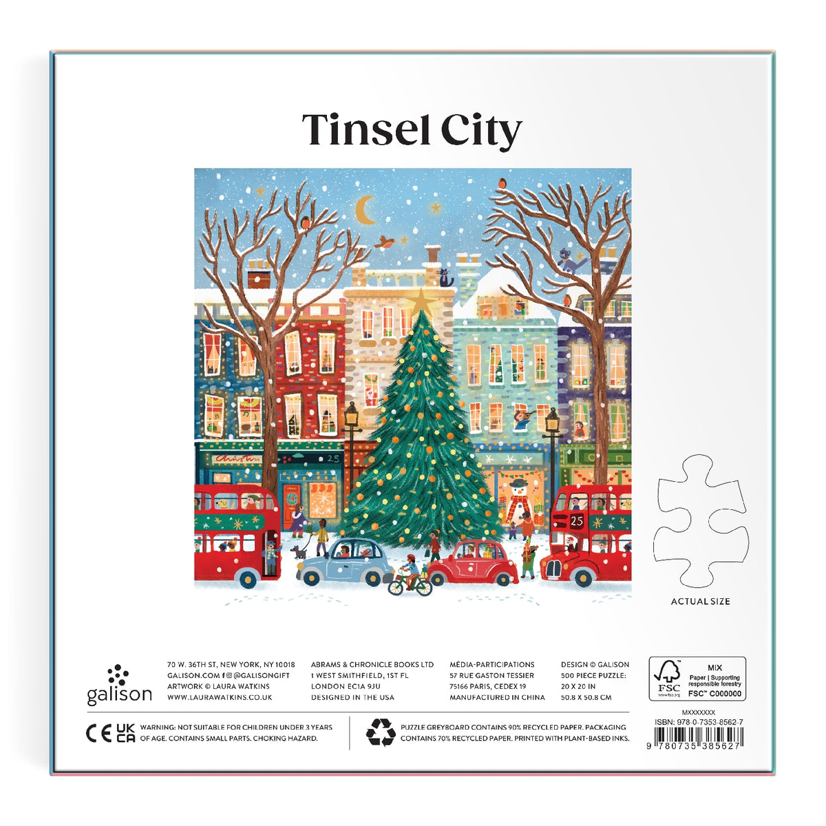 GALISON Tinsel City 500 Piece Foil Puzzle