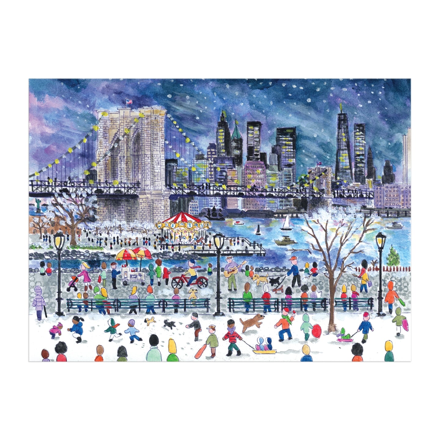 GALISON Michael Storrings Snowfall Over New York City 1000 Piece Puzzle