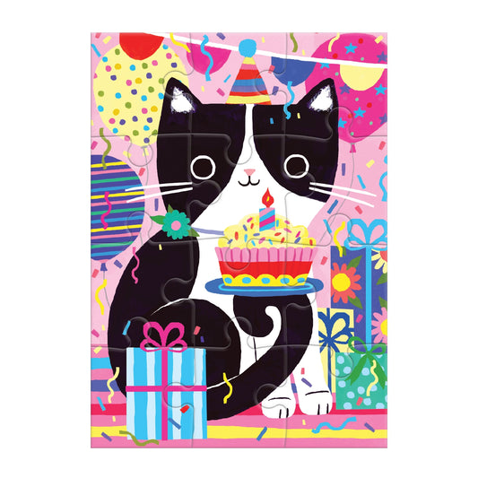 GALISON Purr-fect Cat Birthday Greeting Card Puzzle