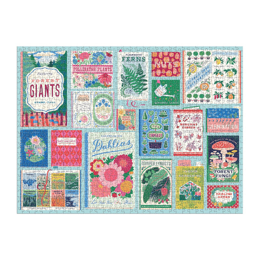 GALISON Ever Upward Botanist Bookshelf 1000 Piece Puzzle