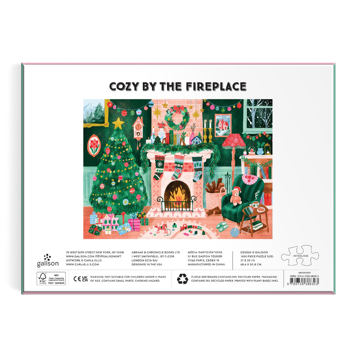 GALISON Cozy by the Fireplace 1000 Piece Puzzle