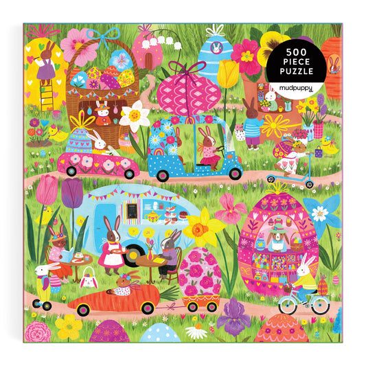 MUDPUPPY Hoppin' Around 500 Piece Family Puzzle