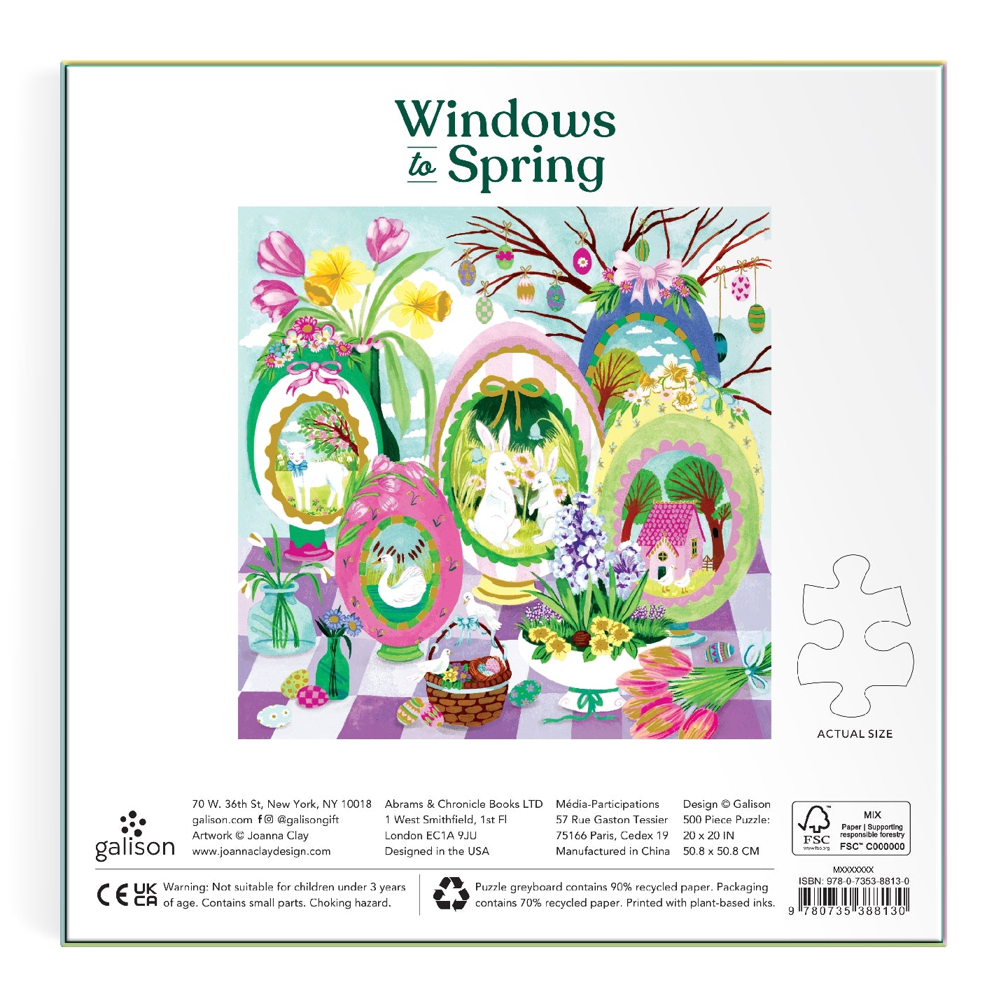 GALISON Windows To Spring 500 Piece Foil Puzzle