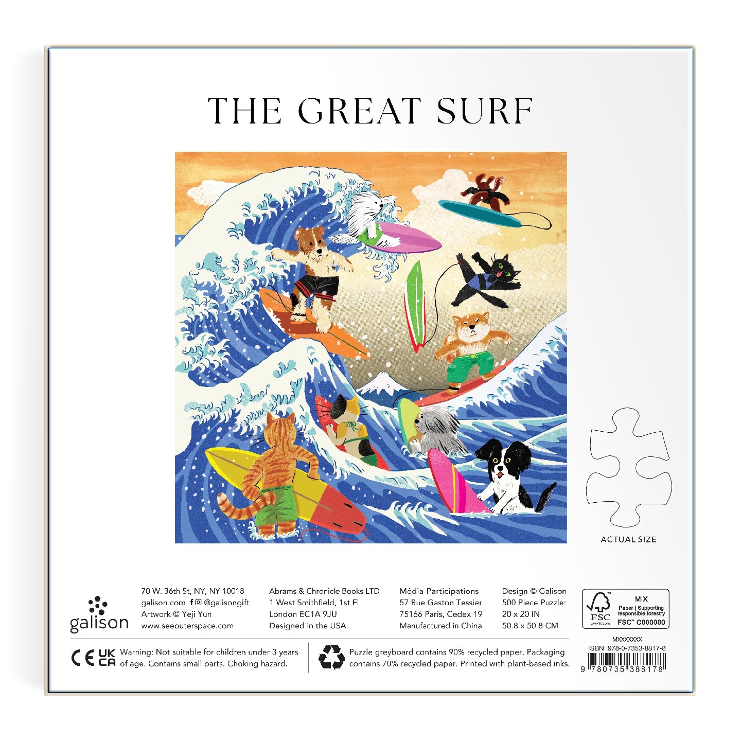 GALISON The Great Surf 500 Piece Puzzle