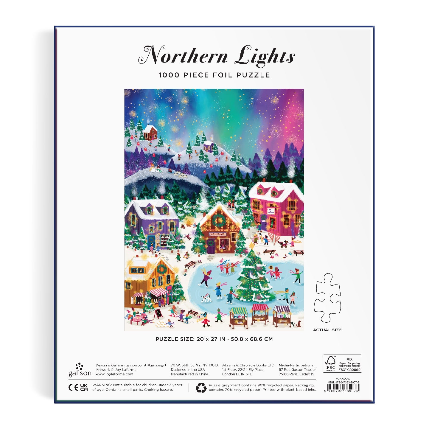 GALISON Joy Laforme Northern Lights 1000 Piece Foil Puzzle