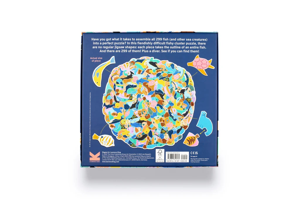 LAURENCE KING 299 Fish (and a Diver) 300 Piece Cluster Puzzle