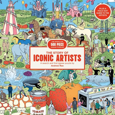 LAURENCE KING The Story of Iconic Artists: a 500 piece art history jigsaw puzzle by Andrew Rae