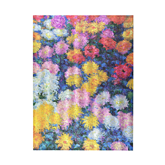 PAPERBLANKS Monet's Chrysanthemums 1000 Piece Jigsaw Puzzle